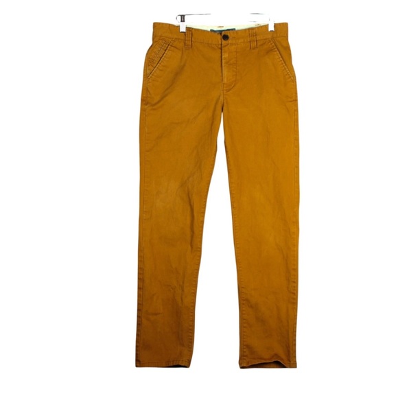 Hawkings McGill Skinny Chino Pants Mens Tag 32 Fits W30xL30 Brown City Commute - Picture 1 of 11